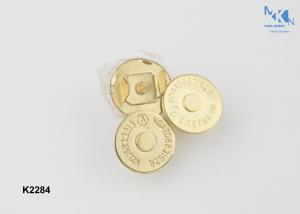 China Decorative Metal Bag Magnetic Button 18mm Diameter Light Gold Fashion Design factory