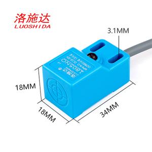 China 3 Wire Q18 DC Rectangular Inductive Proximity Sensor Plastic Tube Replace SN04 Sensor factory