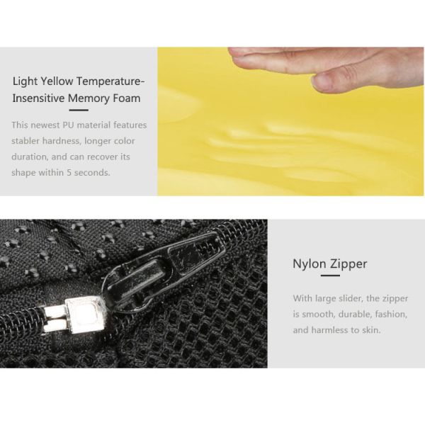 Wheelchair Office Car Drivers Memory Foam Cushion With Breathable Mesh Fabric