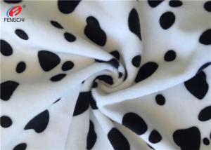 China 100% Polyester Minky Plush Fabric , 75D Yarn Count Printed Fabric For Home Textile factory