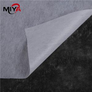 China Double Dot Middle 100gsm Nonwoven Interlining Fabric Thermal Bond on sale