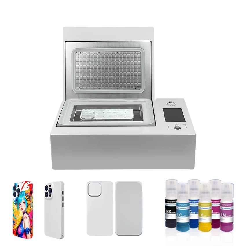 LED Touch Control Mini Cell Phone Case Printing Machine Custom UV Heat Press Transfer Printer For Iphone, Samsung, Huawei
