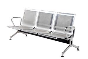 China 201 Stainless Steel Waiting Bench 3 Seat For Airport on sale