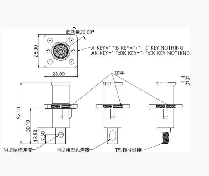 Nylon Shell Single Core Energy Storage Plug Connector 65A 80A 125A