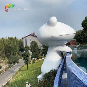 China Theme Water Park Fiberglass Animatronic Frog Statue weather resistance factory