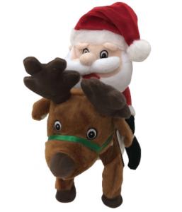 China 0.35M 1.45ft Walking Singing Santa Claus Musical Toy Christmas Moose Stuffed Animal factory