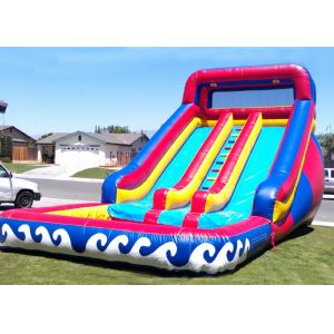Funny Wave Adult Size Giant Inflatable Water Slide With Pool