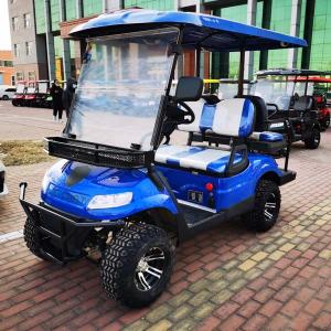 China LED Lithium Ion Blue Electric Golf Buggy Car 4 Seats 48V 470kg on sale