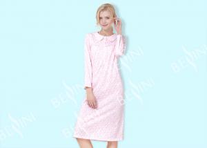 China Doll Collar Style Ladies Night Dresses Sleepwear Pima Printed OEM / ODM Available factory