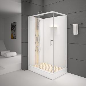 China Square Bathroom Shower Cabins White Acrylic ABS Tray white Painted 1200*80*225cm on sale