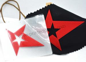 China Heat Press 2D 3D Iron On Adhesive Patches Red Hollow Star Shape factory