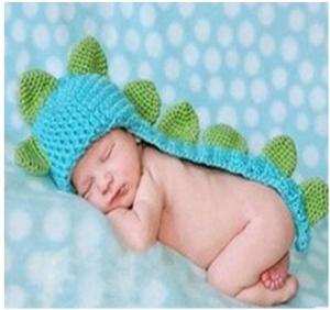 China Baby Photography Prop Crochet Cap Beanies Baby Hat Girl Boy Beanies Dinosaur Hats factory