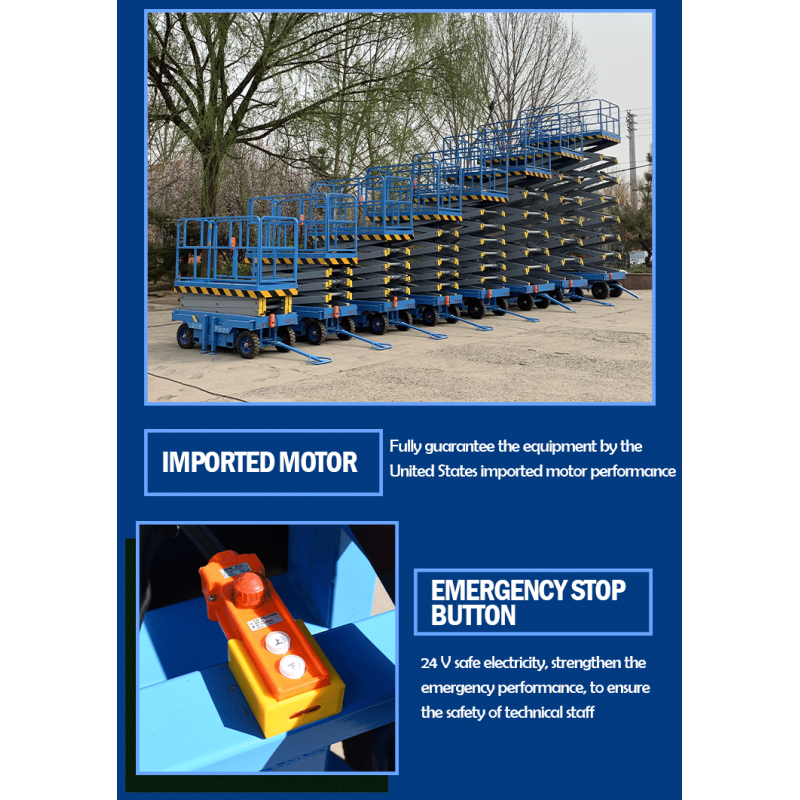 CE Elevating Work Platform Vertical Cargo Lift Trailer Hydraulic Scissor Portable Warehouse Scissor Lift