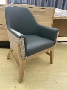 China Commercial Hotel Leisure Chair With Vinyl And Upholstery Fabric On Both Sides factory
