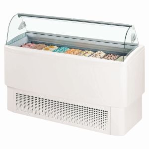 China Counter Top Ice Cream Display Freezer , Power Saving Ice Cream Display Unit factory