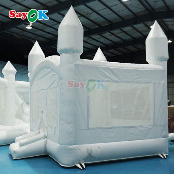 White Inflatable Bounce Inflatable House Bouncy Castle Bouncing Castle Inflatable For Outdoor Party Wedding Event