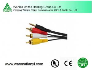 China 1.5m 3 RCA Cable to 3 RCA Cable Male to Male AV Cable for HDTV factory