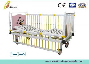China Linak Stainless Steel Hospital Baby Beds , Baby Nursing Bed With Bumper Dinning-table (ALS-BB008) on sale