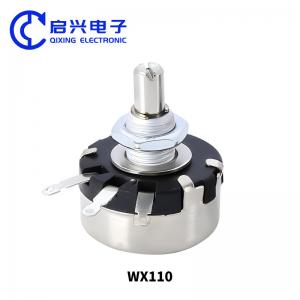 China 1W Single Coil Wire Wound Potentiometer 100 Ohm Potentiometer Wx110 factory