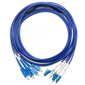 China SC LC Fiber Optic Patch Cord Multimode Dual-Core OM3 4/4 10G for Survailiance WLAN LAN on sale