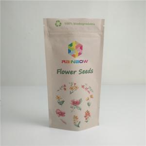 China Food Kraft Compostable Heat Seal Bags Eco Friendly Digital Printing Custom Logo Packaging on sale