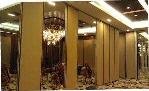 China Wood Door Sliding Roller Removable Wall Partition / Acoustic Operable Partitions factory