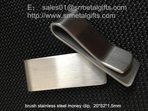 China 1.5mm thick heavy duty stainless steel money clips mens wallet, metal money clip for men, factory