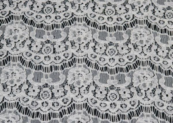 China Eyelash Corded Lace Fabric Water Soluble , Stretchy Nylon Cotton Fabric CY-LW0716 factory