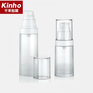 China PP Cosmetic Airless Bottle 15-50ml Foundation Pump AS Cap Screw Skincare Cream Serum on sale