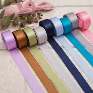 China Factory price polyester solid color single/double faced satin ribbon factory