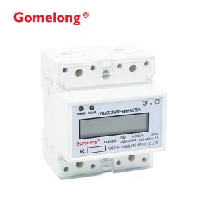 China Large-Scale Integrated Circuits Single Phase Din Rail Watt Hour Meter With LCD Display factory