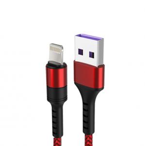 China Colorful Nylon Lightning Cable 1m 2m Custom Logo Fast Charging For Iphone factory