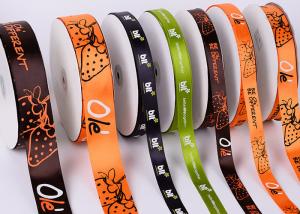 China White Custom Printed Ribbon Eco Friendly Soft Thin Attractive Look Polyester factory