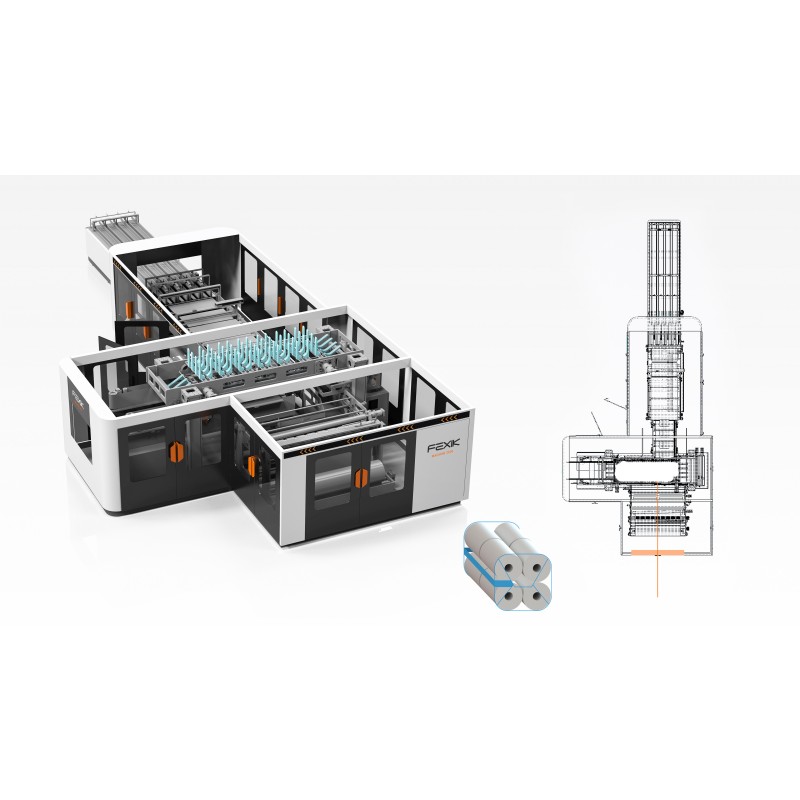 Pack L300mm Automatic Roll Packing Machine , 20min Paper Roll Packing Machine