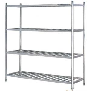 China Stainless Steel 4-Layer Round Tube Shelves Kitchen Storage Rack 1200*500mm 1500*500mm factory