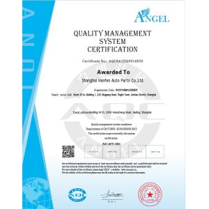 Shanghai Hanfen Auto Parts CO.,LTD. Certifications