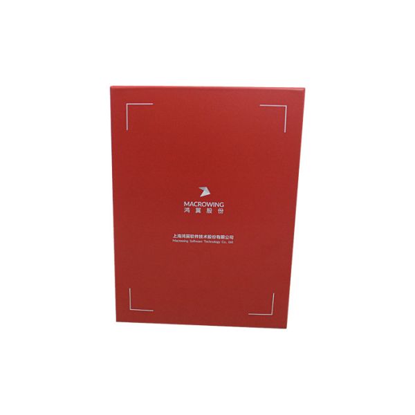 Custom Lid-Off Box Protective Varnish Rigid Packaging Red Box