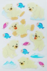 China Lovely Custom Puffy Stickers For Baby Room Wall Decor Animals Shapes factory