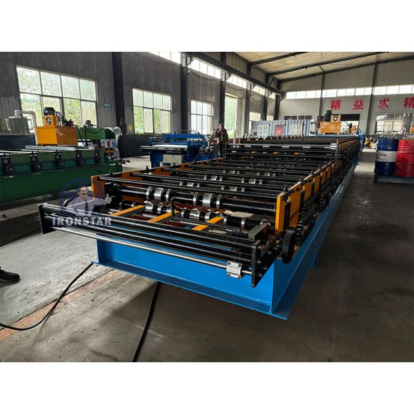 5 rib and 4 rib trapezoidal sheet double deck roll forming machine 2 layer roll forming machine