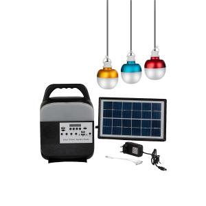 China Solar Rechargeable Led Bulb Emergency Lamp Solar Power Panel With Bulb Solar Lights Indoor Bulb Set on sale