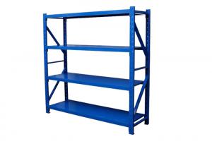 Standard Metal Material Light Duty Shelving , Blue Warehouse Storage Racks