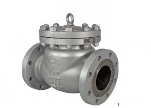 China H44H Cast Steel Swing Check Valve Steam High Temperature One Way Flange Check Valve factory