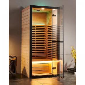 China Canadian Hemlock Spectrum 1 Person Dry Steam Infrared Sauna Room Home Spa Fitness factory