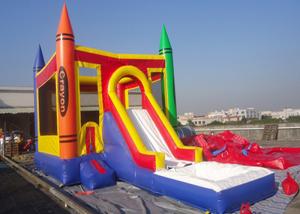 China Castle Type PVC Tarpaulin Inflatable Jumping Castle With Slide Inflatable Bouncer Castle factory