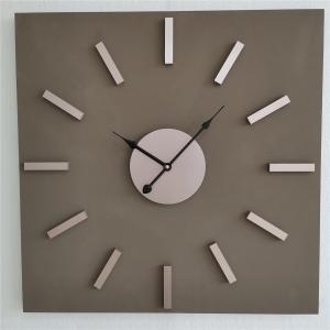 China A0001 Grey Square Quartz Movement Decorative Wooden Clocks factory