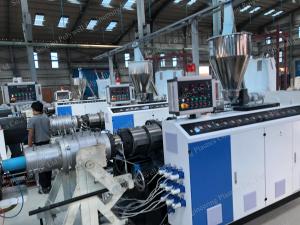 China Double Screw Plastic Pipe Extrusion Machine PVC UPVC CPVC Water Pipe Production Extruder factory