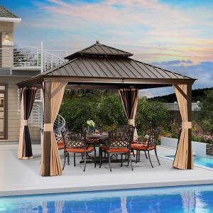 China Garden Casual with Mosquito Netting Outdoor Galvanized Steel Canopy  Imported from China on sale