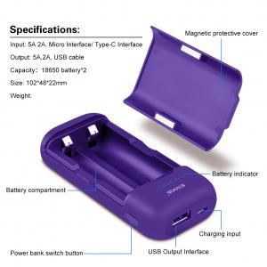China Power Bank Car Battery Charger Box Adapter Charger For 3.7V 18500 18650 21700 Cell on sale