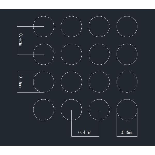 0.3mm Diameter Hole, 0.4mm pitch/SS304 SS316 Micro Perforated Mesh With Corrosion Resistance