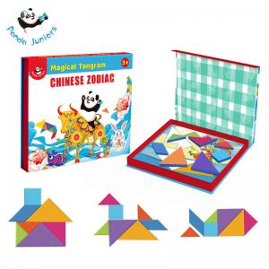 China Educational Preschool Tangram Puzzle Game Shape Recognition Kids Fun Math Games on sale